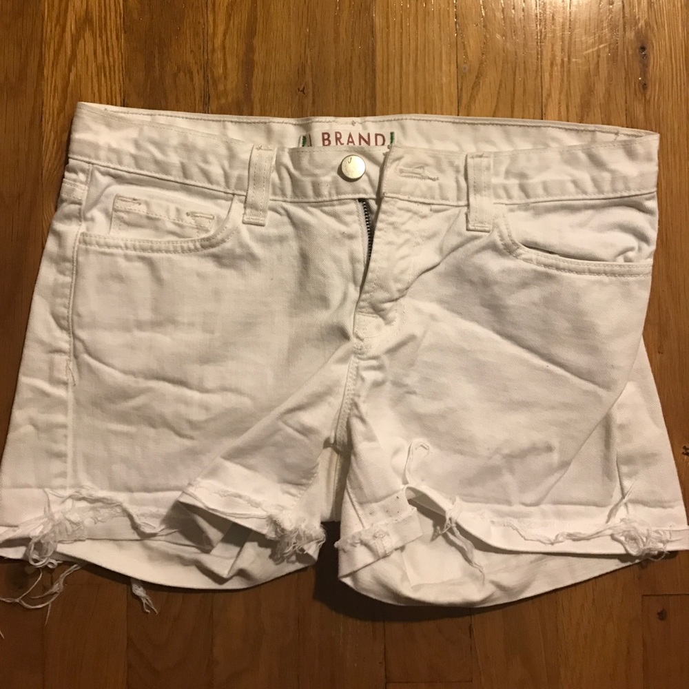 J Brand White Denim Shorts