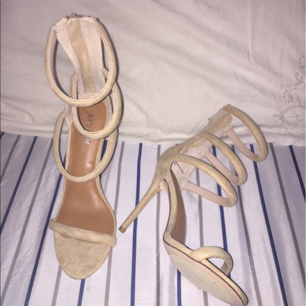 Nasty Gal Nude Sandals Sz 9