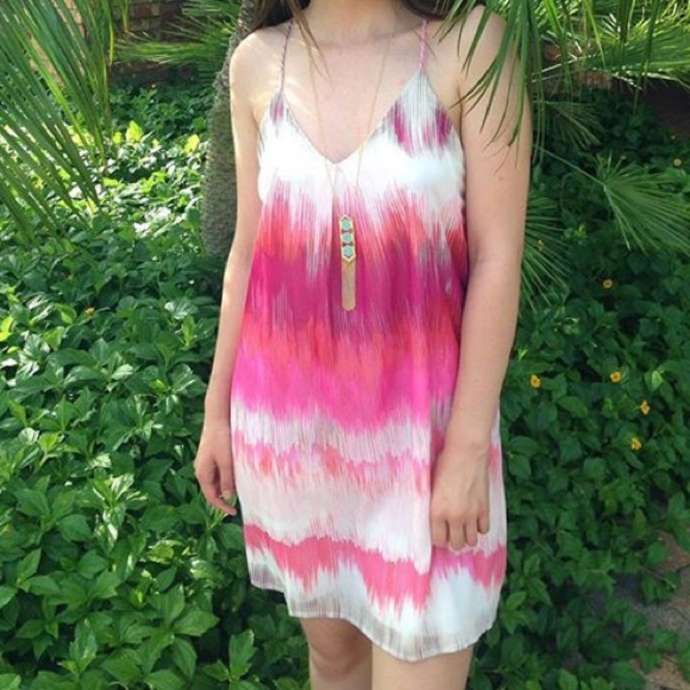 Hot pink tank dress