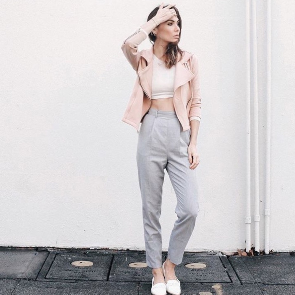 Pink Neoprene Moto Jacket