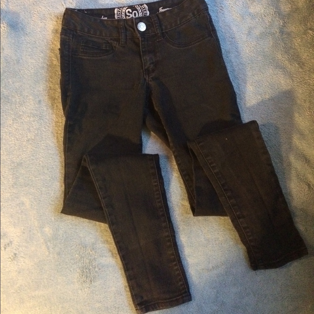 Black skinny jeggings