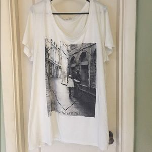 NWOT Maurices' Love me or leave me in Paris Shirt