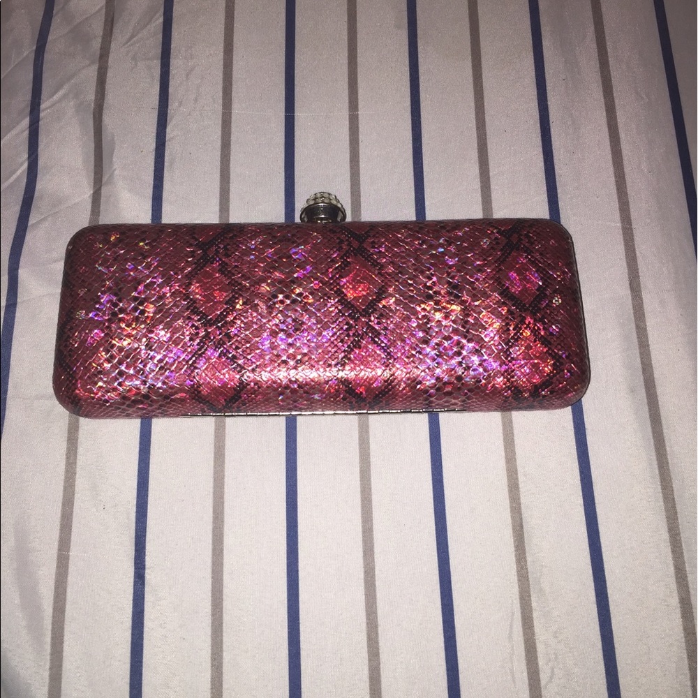 Pink Snake Bebe Clutch