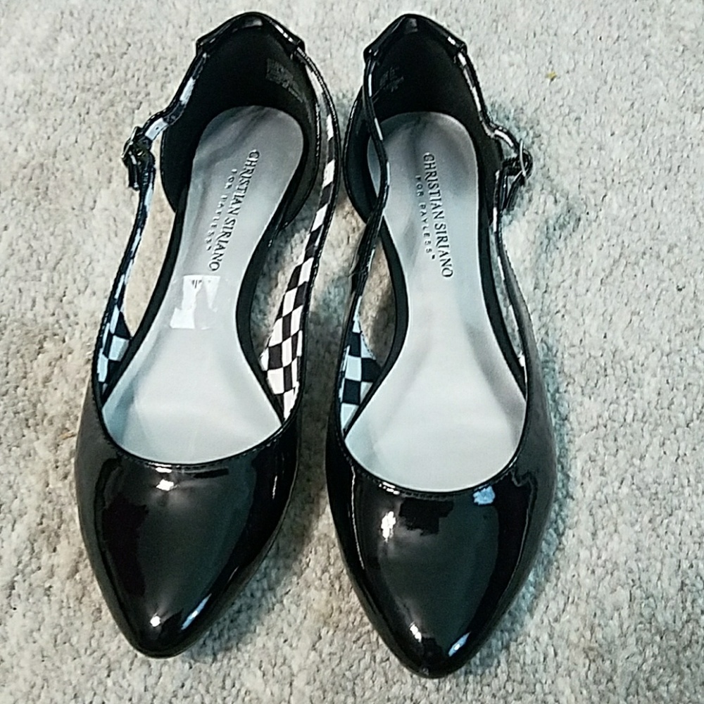 NWT Christian Siriano Black Flats