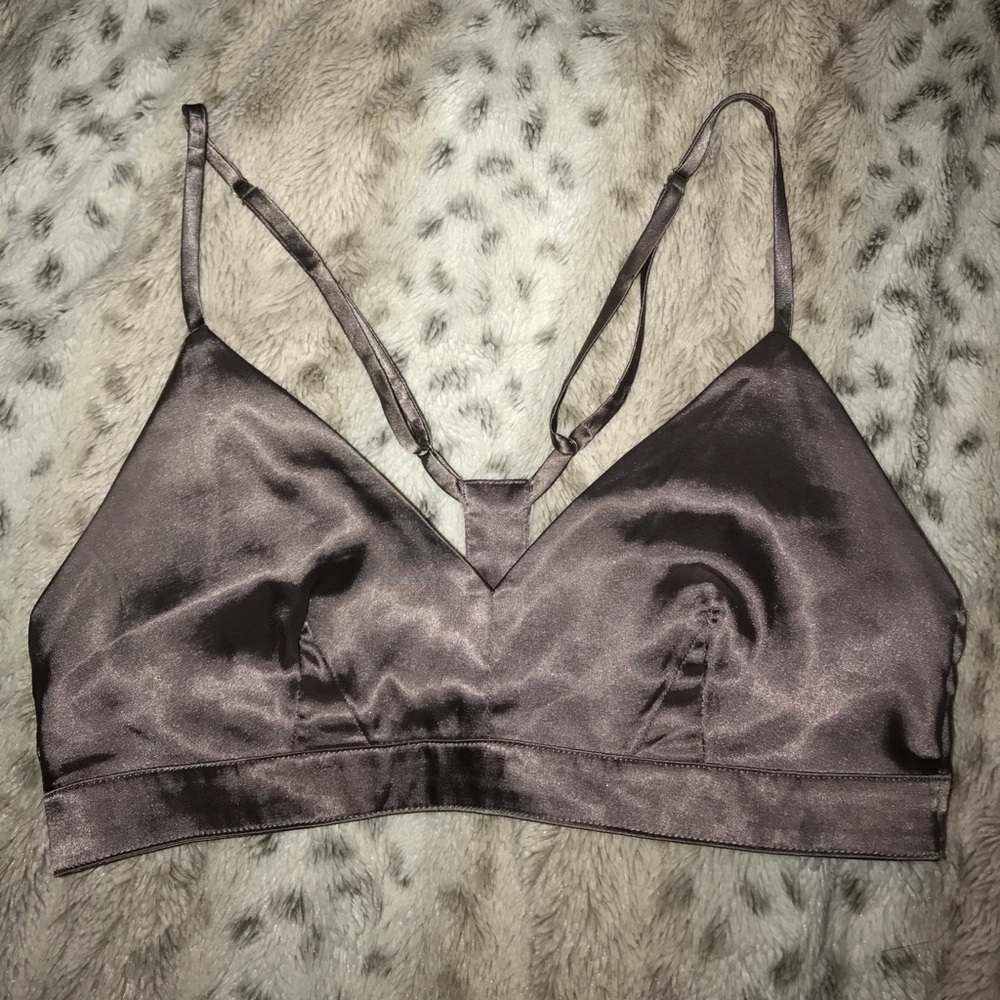 Nasty gal pewter triangle bralette.
