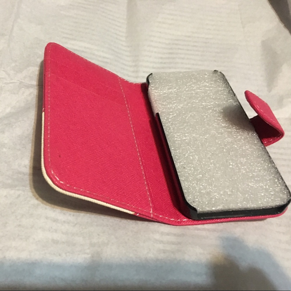 New IPhone 5/5s Rose wallet case