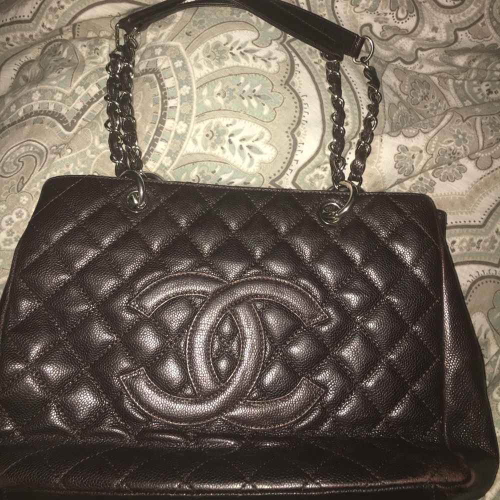 Authentic Dark Brown Chanel Tote
