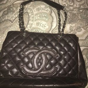 Authentic Dark Brown Chanel Tote