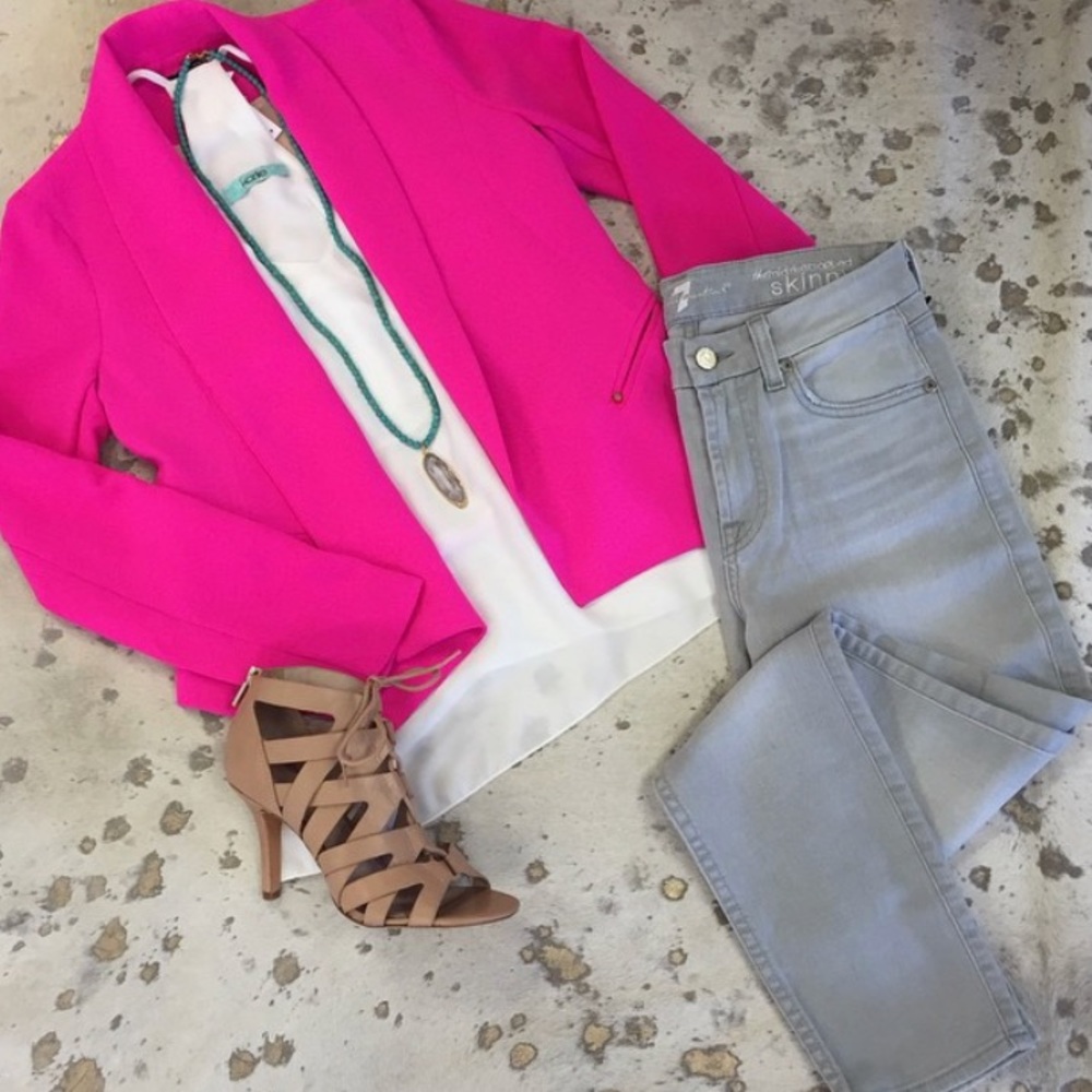 Neon pink blazer