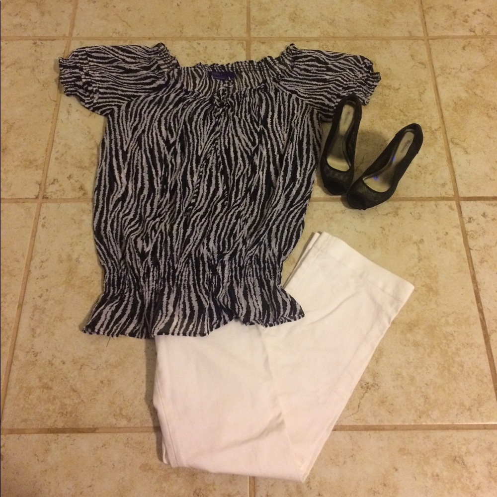 🛍Sheer zebra print summer top