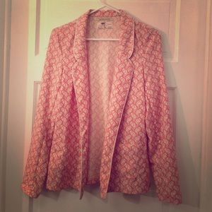 Madison Scotch pink blazer with coral print