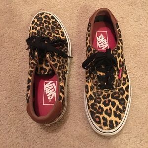 Vans - cheetah sneakers - women's 7.5