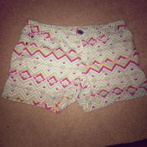 Patterned Jean Shorts