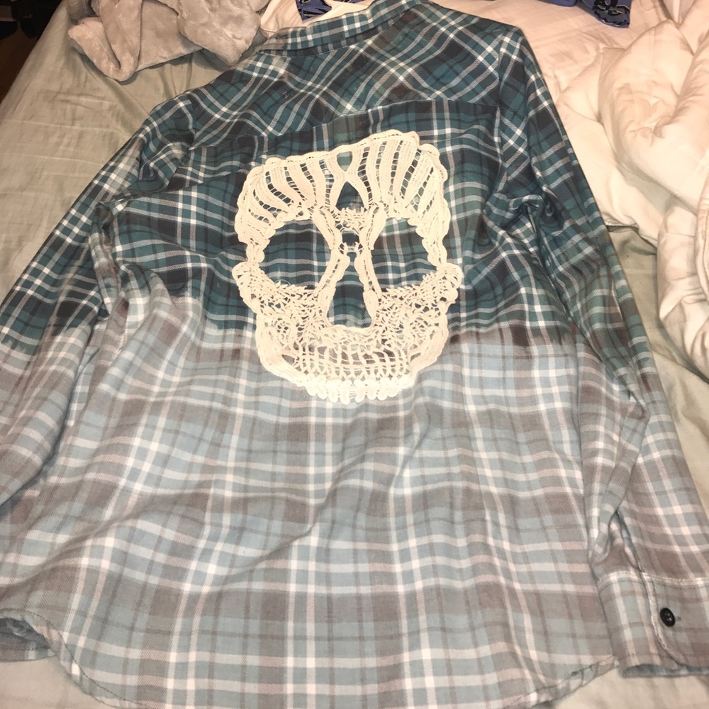 Acid washed flannel L