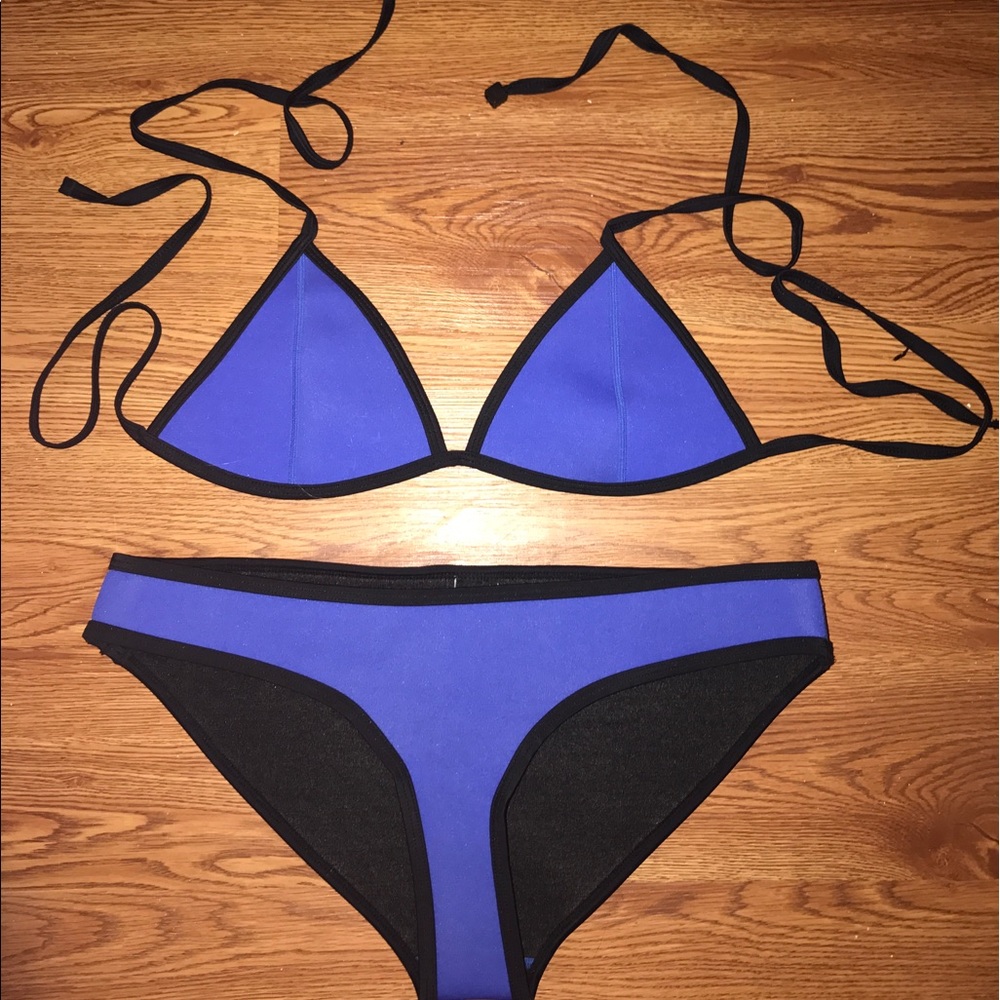 TRIANGL blue neoprene bikini