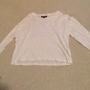 White crop top shirt