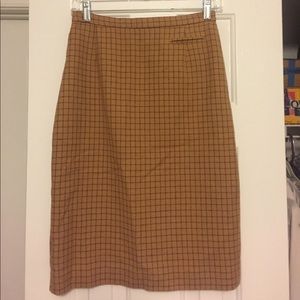 Vintage Wool Burberrys Pencil Skirt