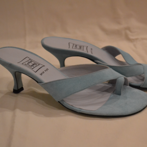 Cynthia Rowley Blue Suede Heel w Italian Leather