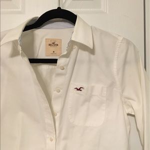 Hollister white button-down