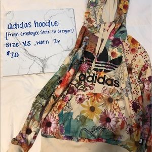 adidias floral hoodie