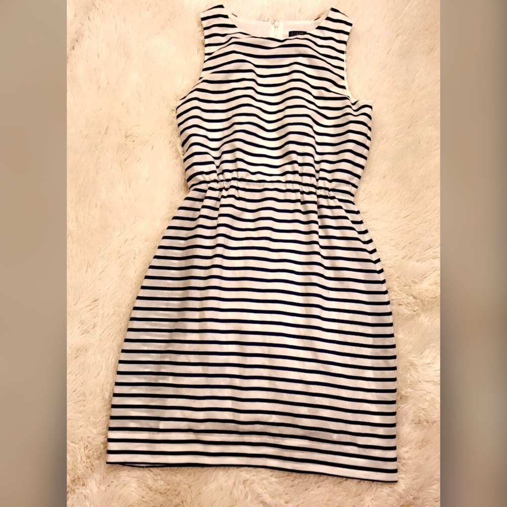 White/Navy stripe dress