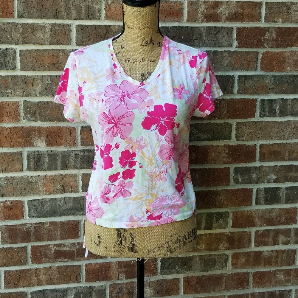 Floral V-neck Top