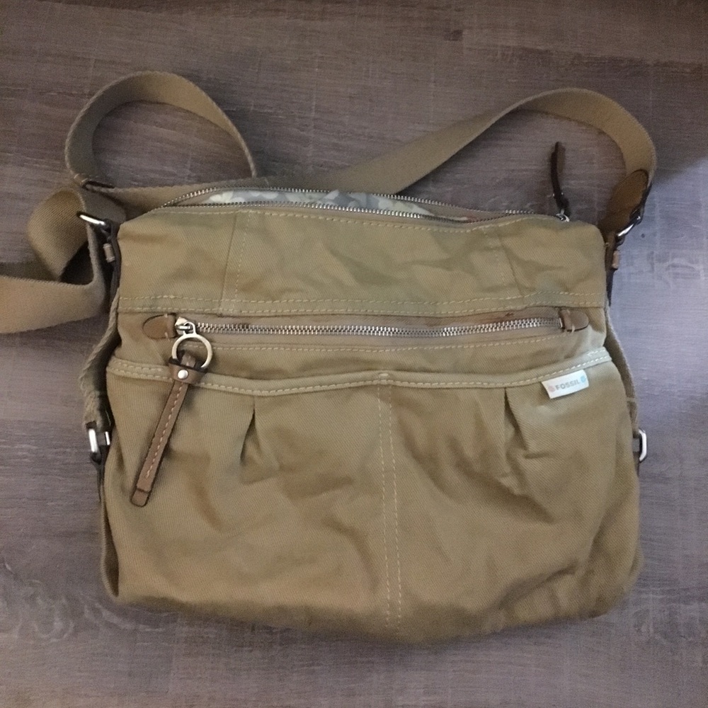 Tan cross body bag