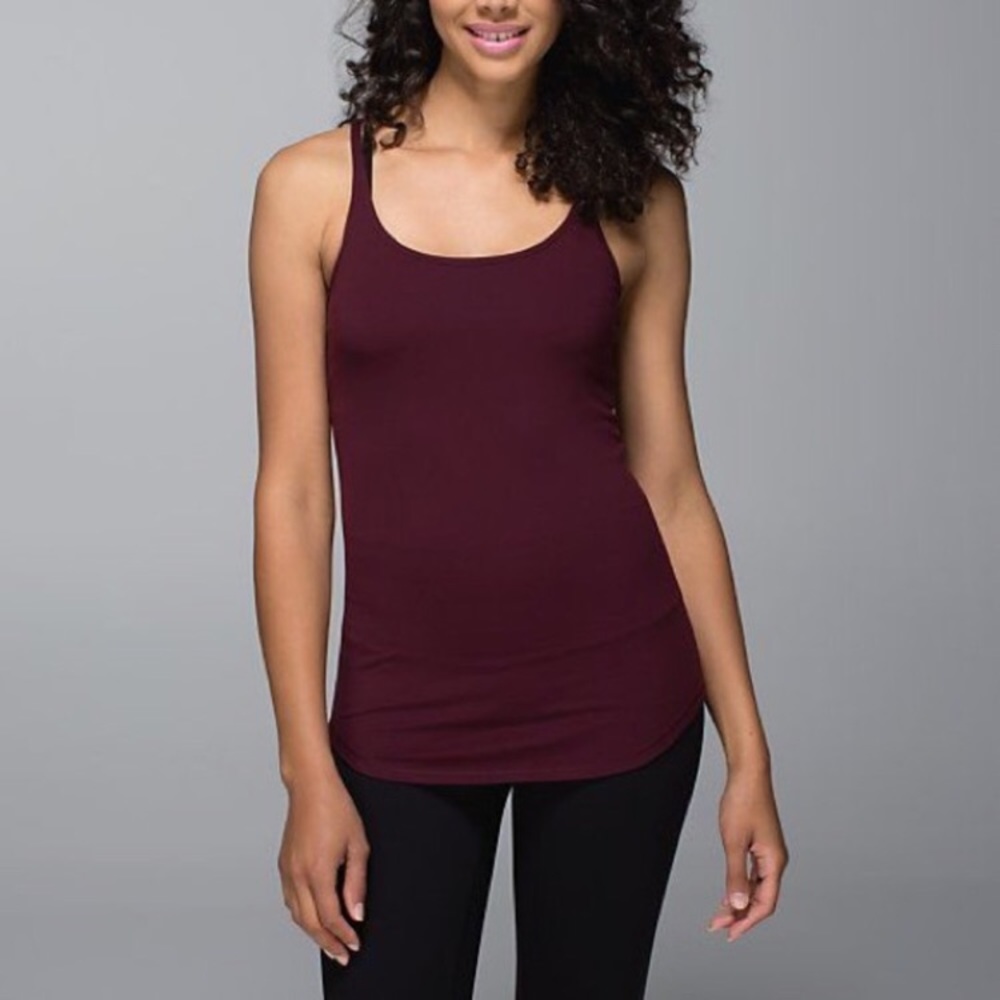 Lulu lemon burgundy racerback tank