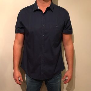Lightly worn - Men's blue button down shirt