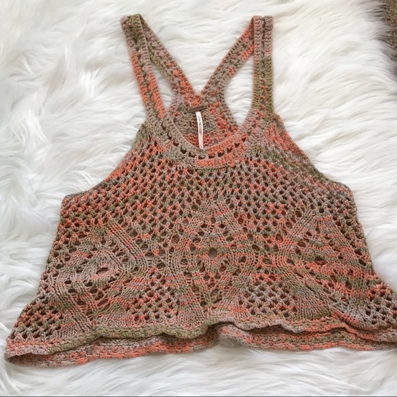 Free People Tops - ⬇️Free people multicolor crochet tank