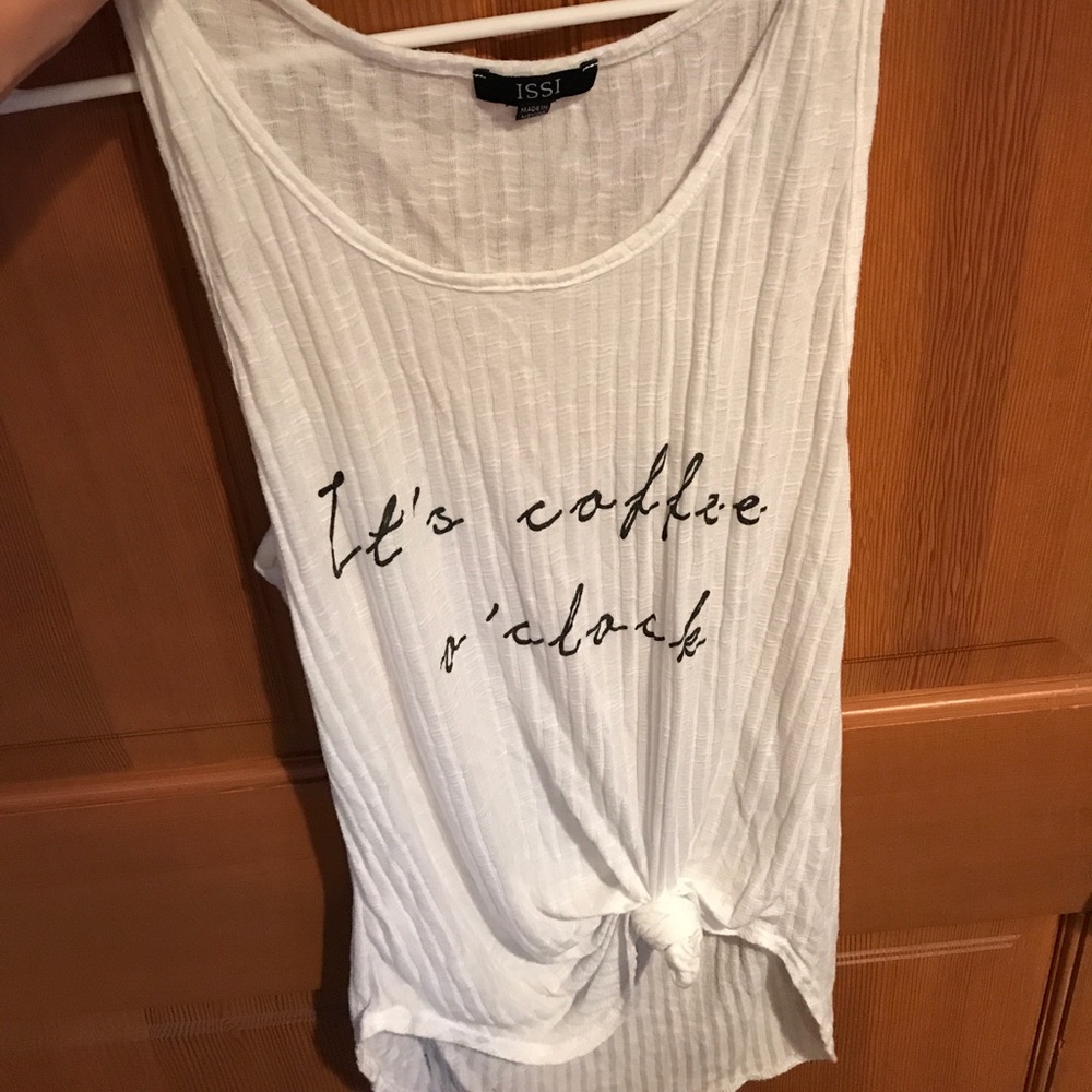Coffee lovers white tank