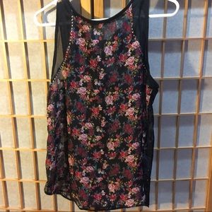 SOLD Sleeveless Floral Blouse
