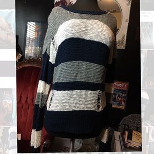 Distressed sweater