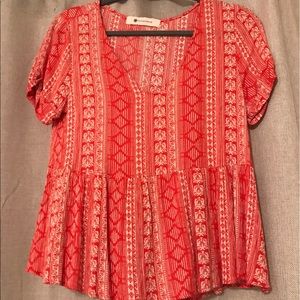 Red Summer Blouse