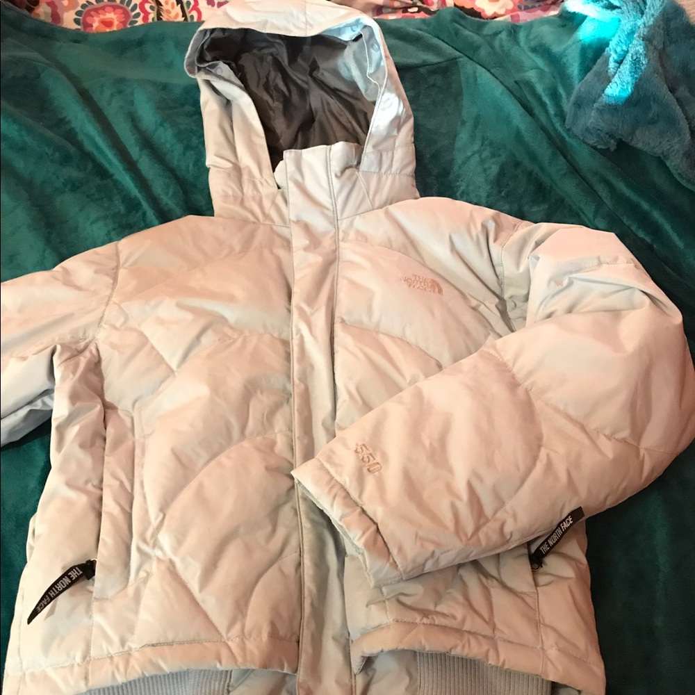 North Face Girls Light Blue Winter Coat