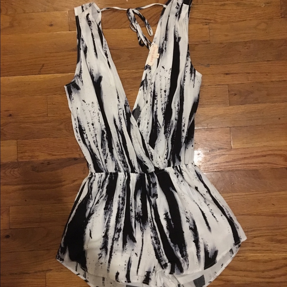 Black and white romper, worn twice