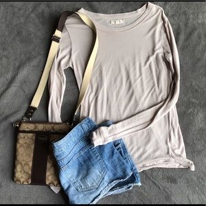 Silence + Noise Dusty Rose Thin Long Sleeve