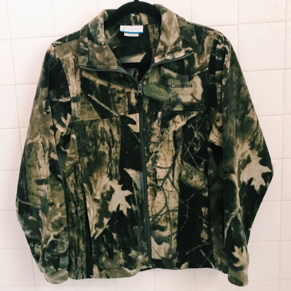 Columbia patterned fleece zip up