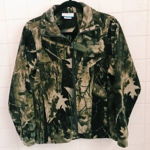 Columbia patterned fleece zip up