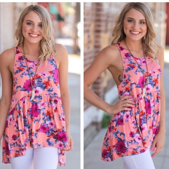 END OF SEASON SALE babydoll floral tunic - Picture 3 of 3