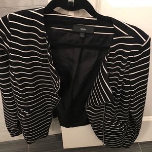 Black white striped jacket size xs