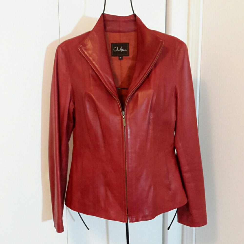 Leather Jacket by Cole Haan, size 6-8