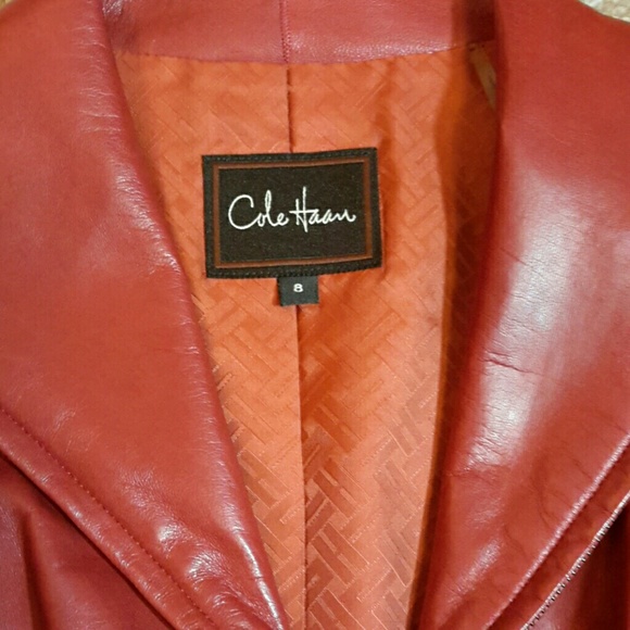 Leather Jacket by Cole Haan, size 6-8 - Picture 3 of 8