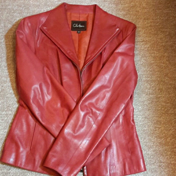 Leather Jacket by Cole Haan, size 6-8 - Picture 4 of 8
