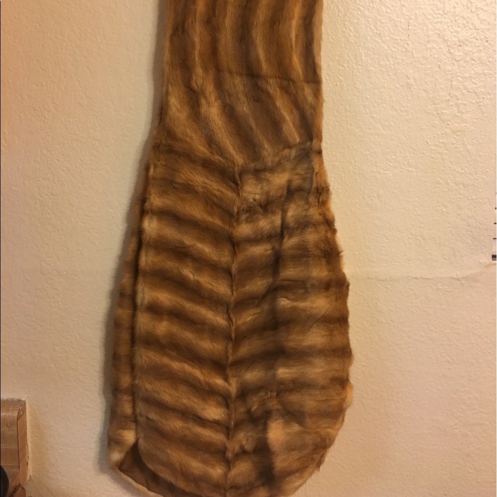 Vintage Fendi Roma Mink Fur Stole/Wrap - tan