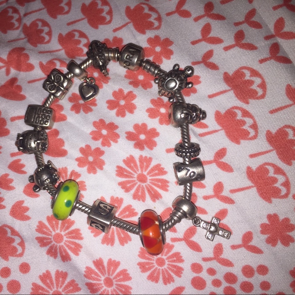 Pandora Charm Bracelet with 14 Charms