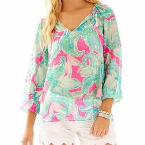 Lilly Pulitzer Rilla top in "pink sands" size M