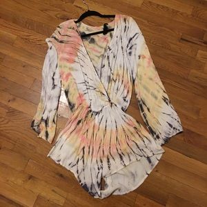 Blue Life tye dye romper