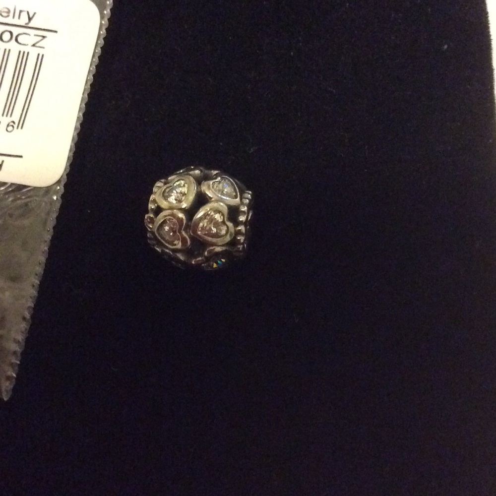 Pandora silver CZ love all around charm