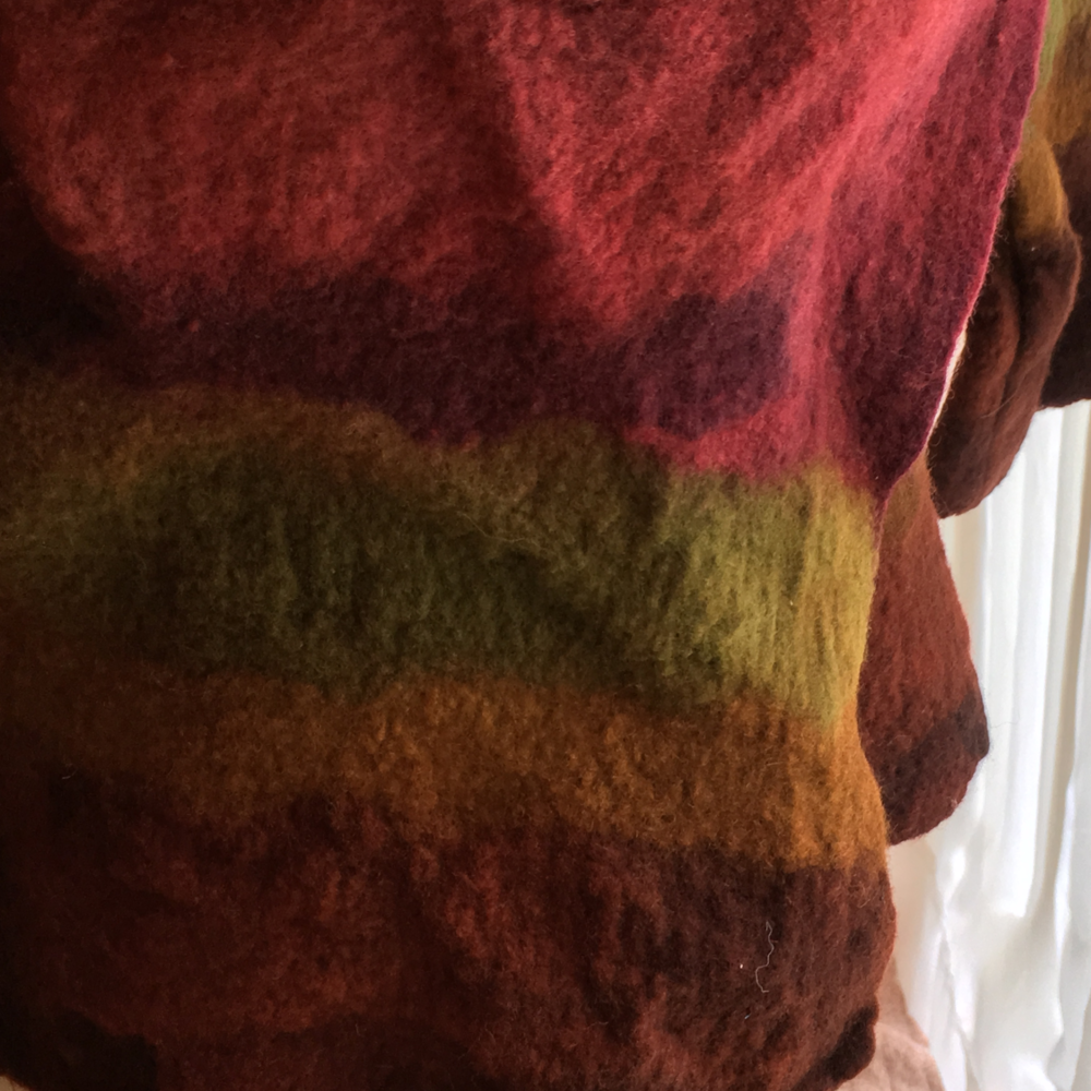 Hand felted wool top/jacket